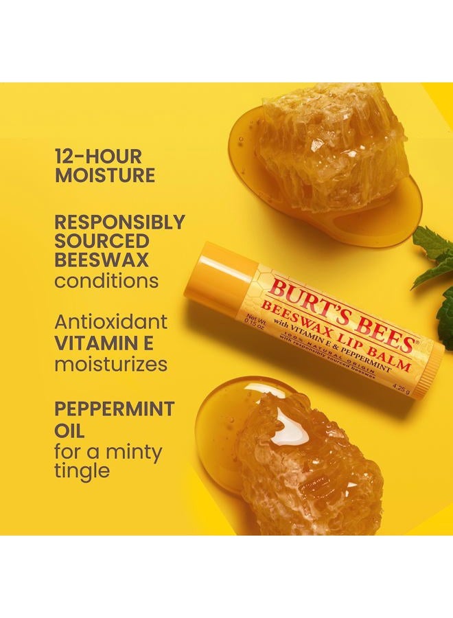 Burt's Bees Beeswax Lip Balm, Lip Moisturizer With Responsibly Sourced Beeswax, Tint-Free, Natural Conditioning Lip Treatment, 1 Tube, 0.15 oz. - Image 3