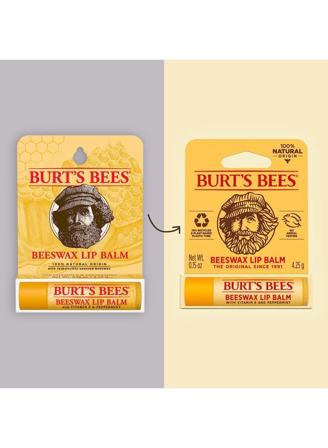Burt's Bees Beeswax Lip Balm, Lip Moisturizer With Responsibly Sourced Beeswax, Tint-Free, Natural Conditioning Lip Treatment, 1 Tube, 0.15 oz. - Image 2