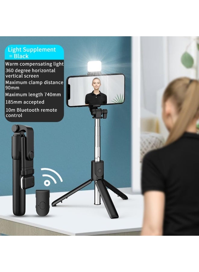 RESONIX Selfie Stick Tripod with Fill Light and Wireless Remote, Extendable Portable Phone Holder Stand, Compatible with 4.7 to 6.5 Inch Smartphones - Image 3