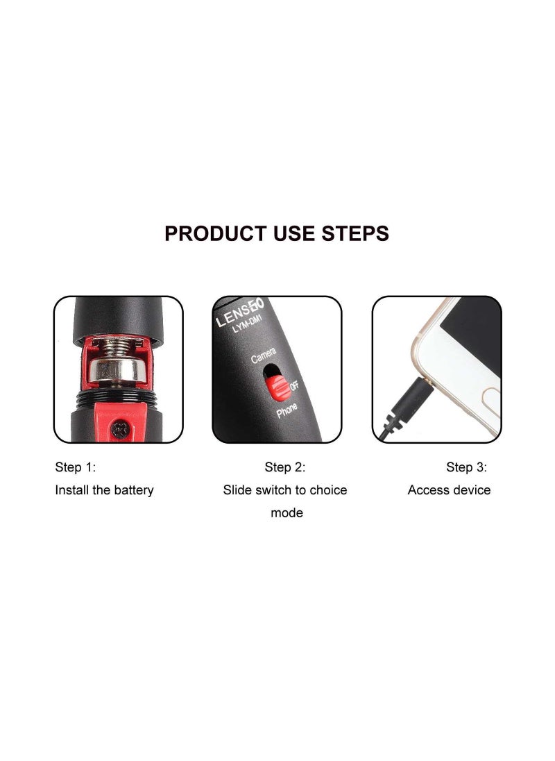 لينسجو ميكروفون بمشبك ستريو من Lens Go LYM-DM1 لكاميرات الفيديو Canon Nikon iPhone DSLR ومسجلات الصوت  - Image 4