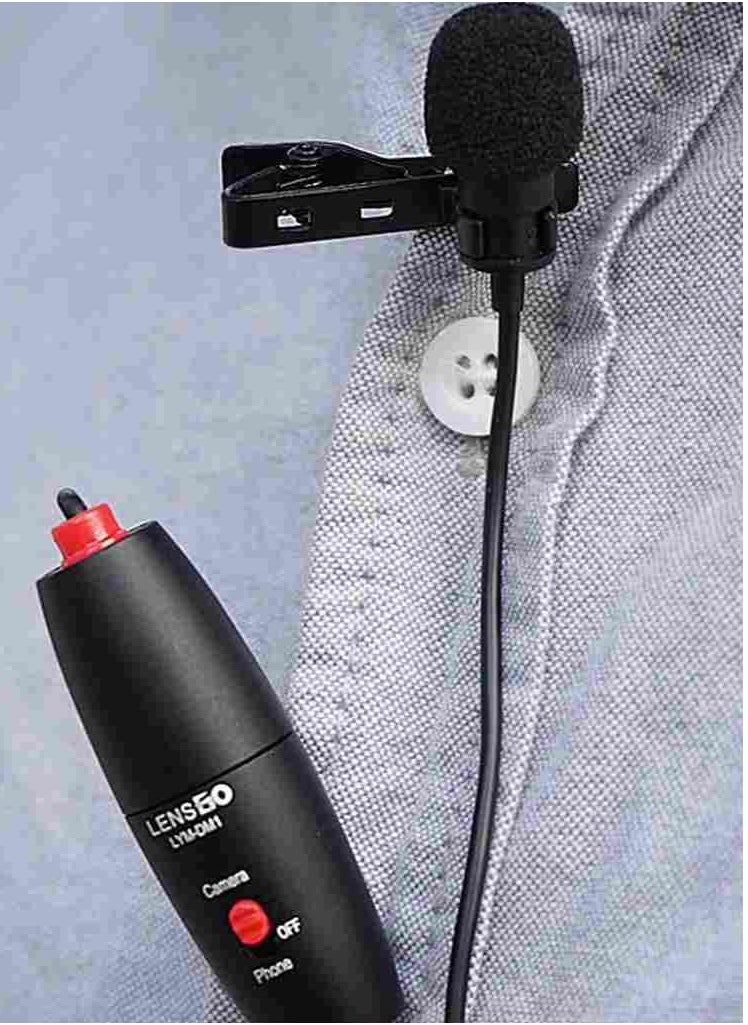 لينسجو ميكروفون بمشبك ستريو من Lens Go LYM-DM1 لكاميرات الفيديو Canon Nikon iPhone DSLR ومسجلات الصوت  - Image 5