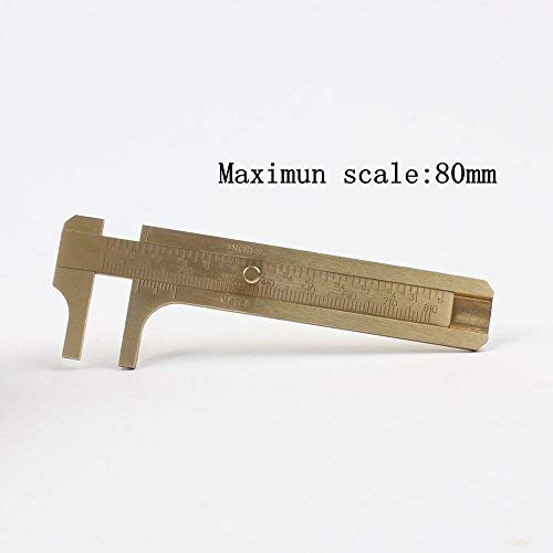 EKLOEN Mini Brass Sliding 80mm Double Scale Caliper for Measuring Gemstones and Jewelry Components Bead - Image 3