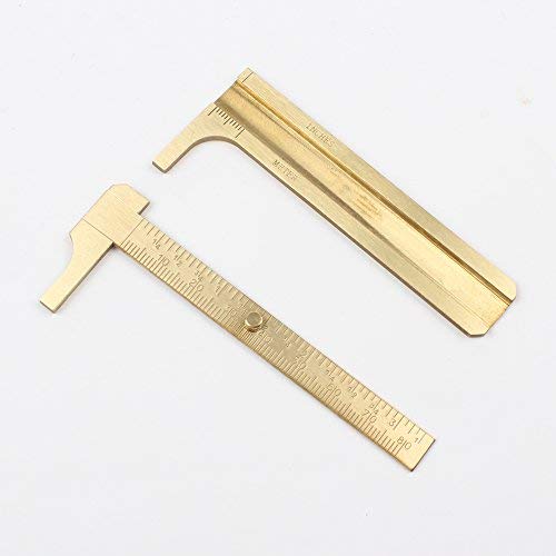 EKLOEN Mini Brass Sliding 80mm Double Scale Caliper for Measuring Gemstones and Jewelry Components Bead - Image 5