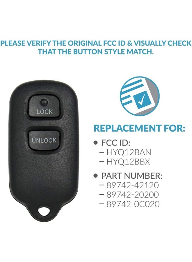 Keyless2Go Replacement for New Keyless Entry Remote Car Key Fob 3 Button FCC HYQ12BBX HYQ12BAN - Image 5
