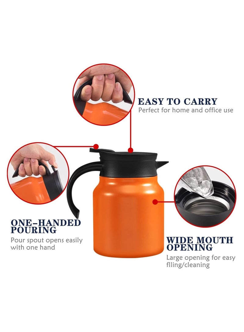 Teapot with Strainer Insert 0.8 L Thermal Steel Teapots - Image 2