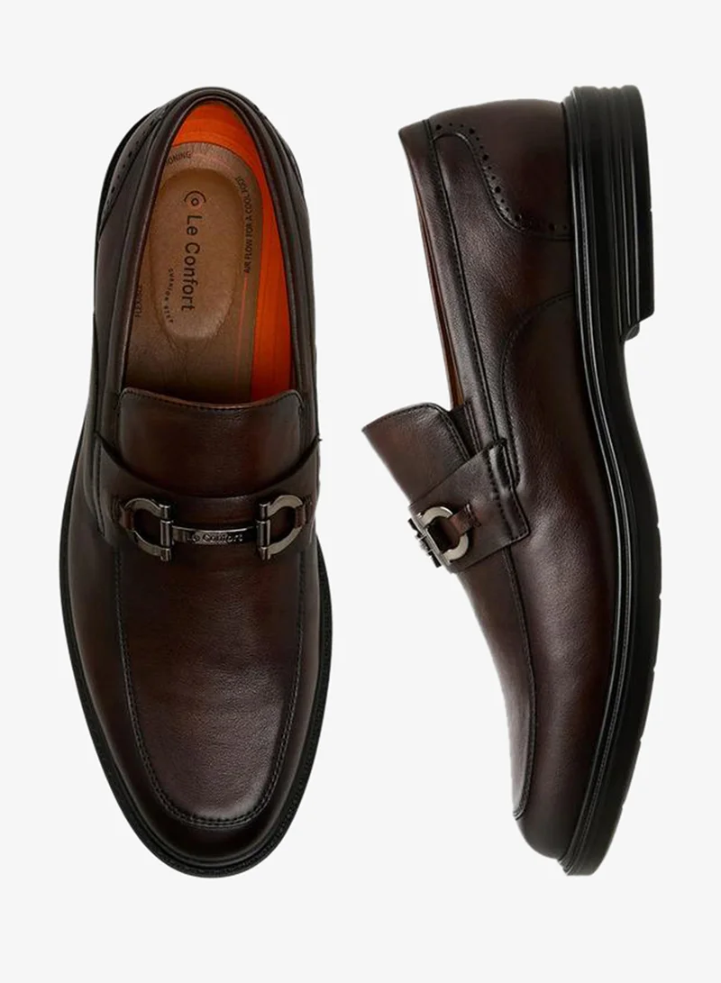 لو كونفورت Men Leather Slip-On Loafers
