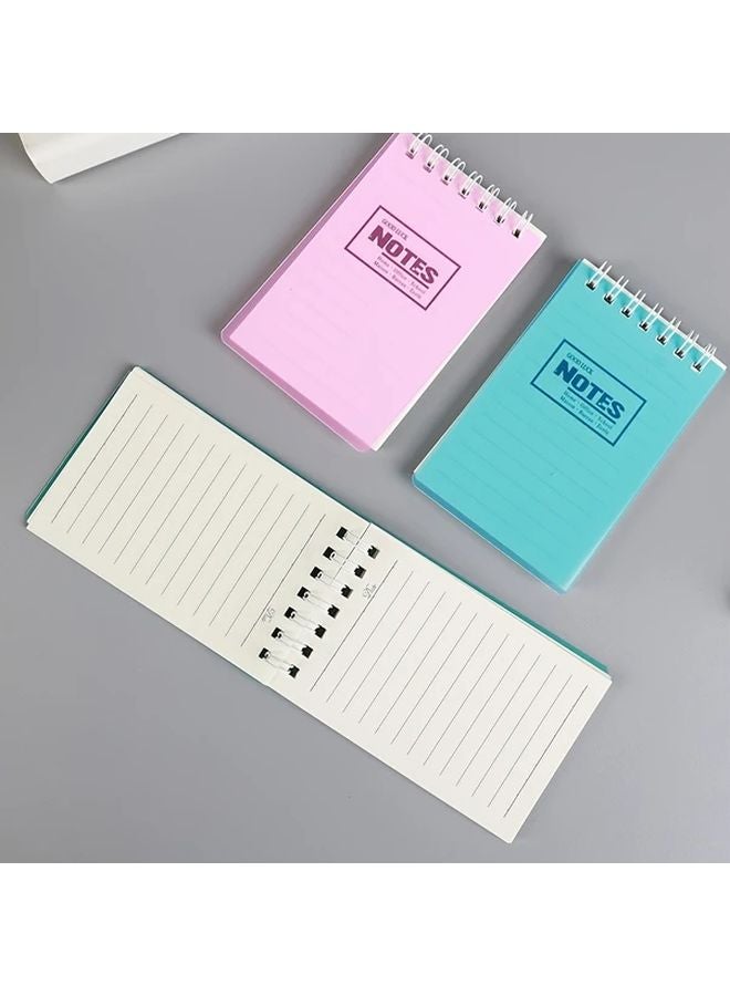 Mixed Color 4pcs Fashionable Mini Notebook Pocket Size Memo Pad Coil Notebook - Image 5