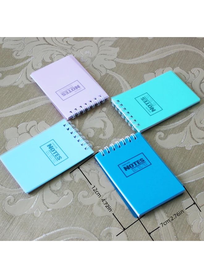 Mixed Color 4pcs Fashionable Mini Notebook Pocket Size Memo Pad Coil Notebook - Image 4