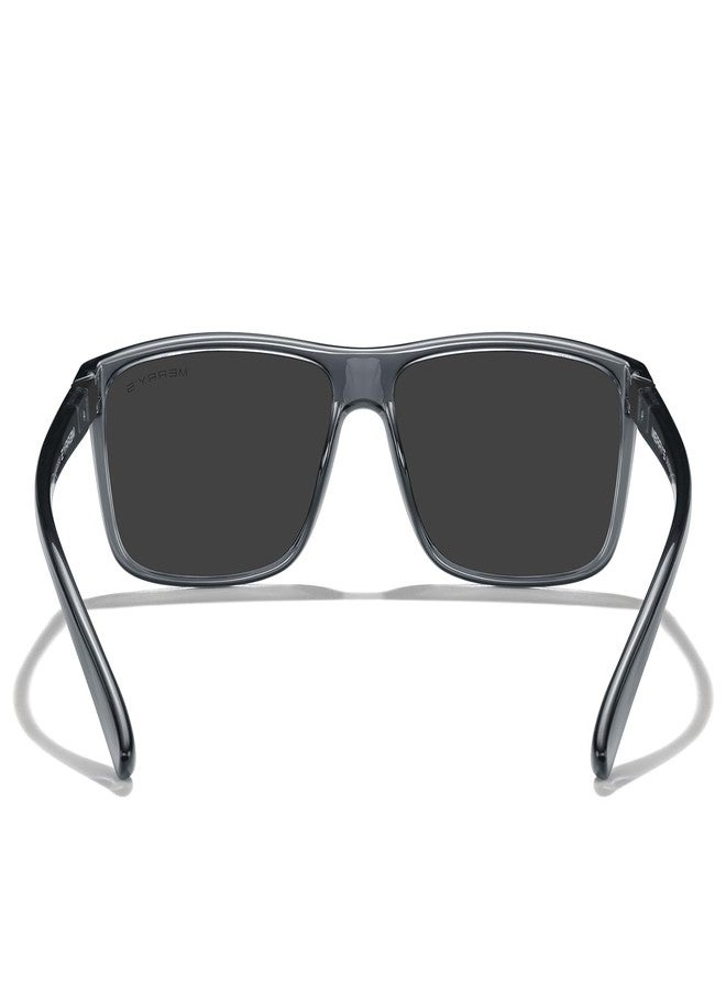 MERRY'S Rectangular Polarized Sports Sunglasses for Men Women Cycling Driving Fishing UV400 Protection S8225 - Image 4
