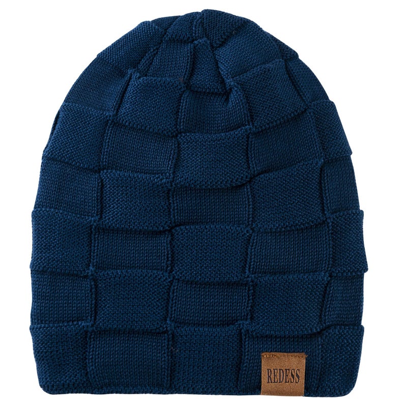REDESS Beanie Hat for Men and Women Winter Warm Hats Knit Slouchy Thick Skull Cap Tidal Blue - Image 2