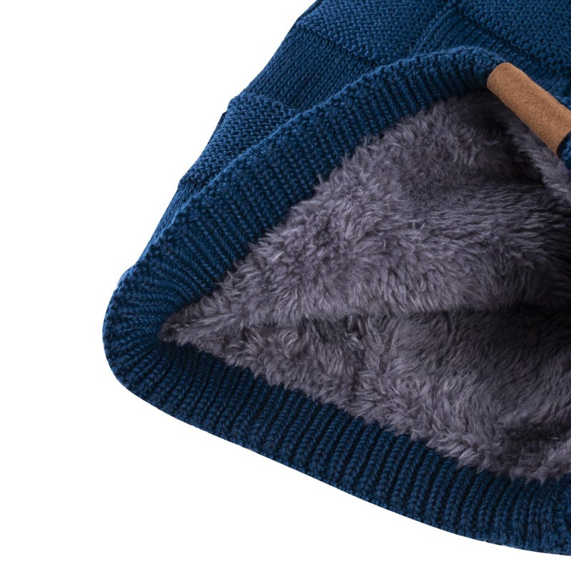 REDESS Beanie Hat for Men and Women Winter Warm Hats Knit Slouchy Thick Skull Cap Tidal Blue - Image 3