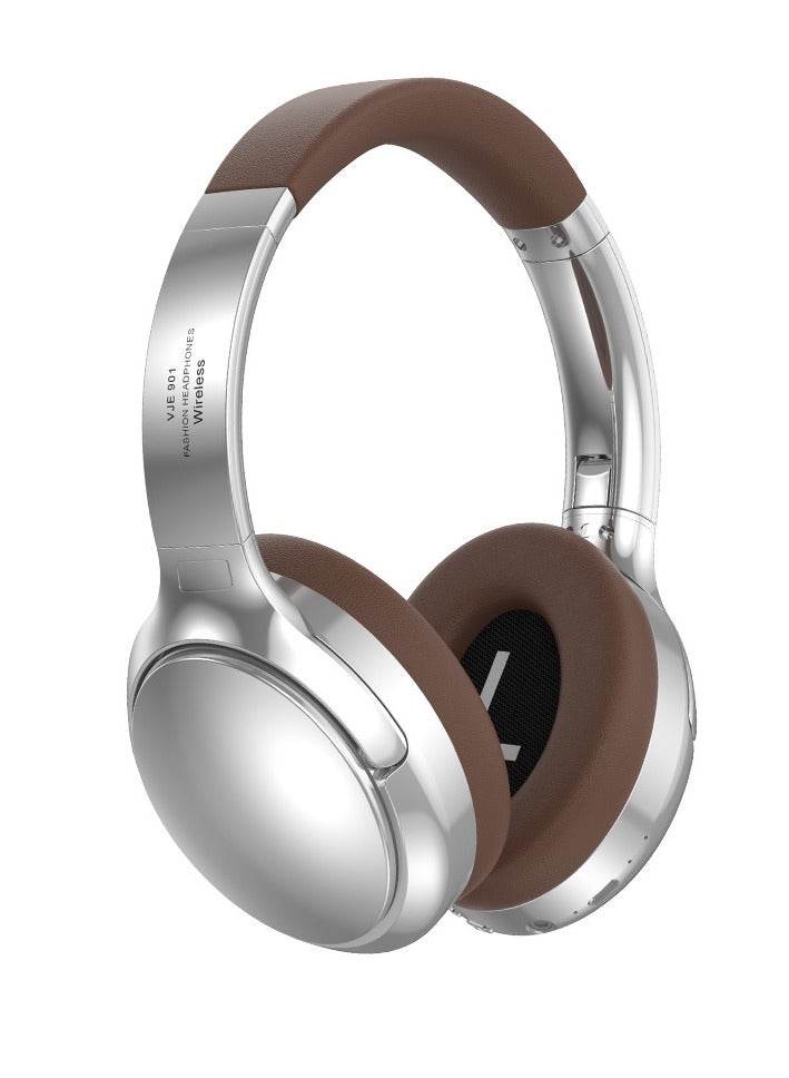Retro Style Wireless Bluetooth Headset - High-Appearance Level Metal Headset, Universal Wireless Headset for Mobile Phone and Computer, Ideal for Sports and Gaming - Image 1
