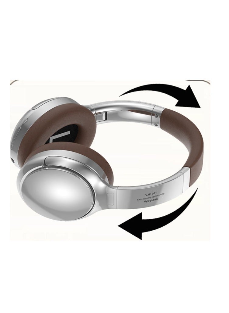 Retro Style Wireless Bluetooth Headset - High-Appearance Level Metal Headset, Universal Wireless Headset for Mobile Phone and Computer, Ideal for Sports and Gaming - Image 2