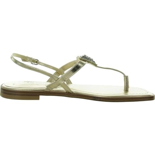 GUESS Women's Rainey Flat Sandal, Gold 710, 8 - Image 3