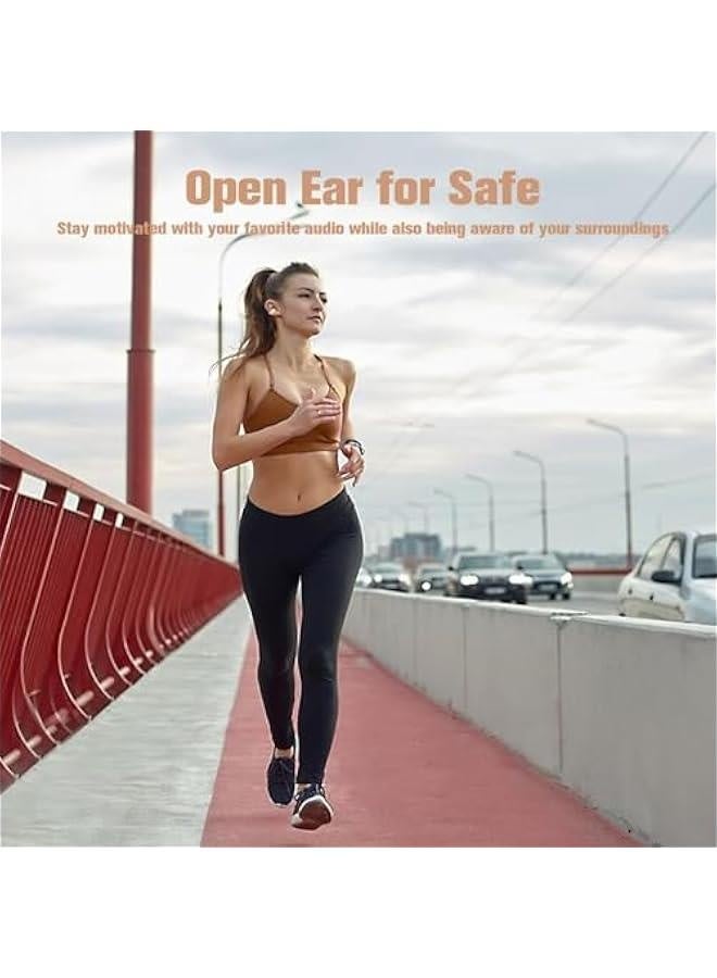 Small Clip On Open Ear Headphones Wireless Bluetooth Ear Clip Bone Conduction Conducting Headphones Headset with Mic Open Ear Bone Conduction Earbuds Head Set Head Phones Earphones - Image 3