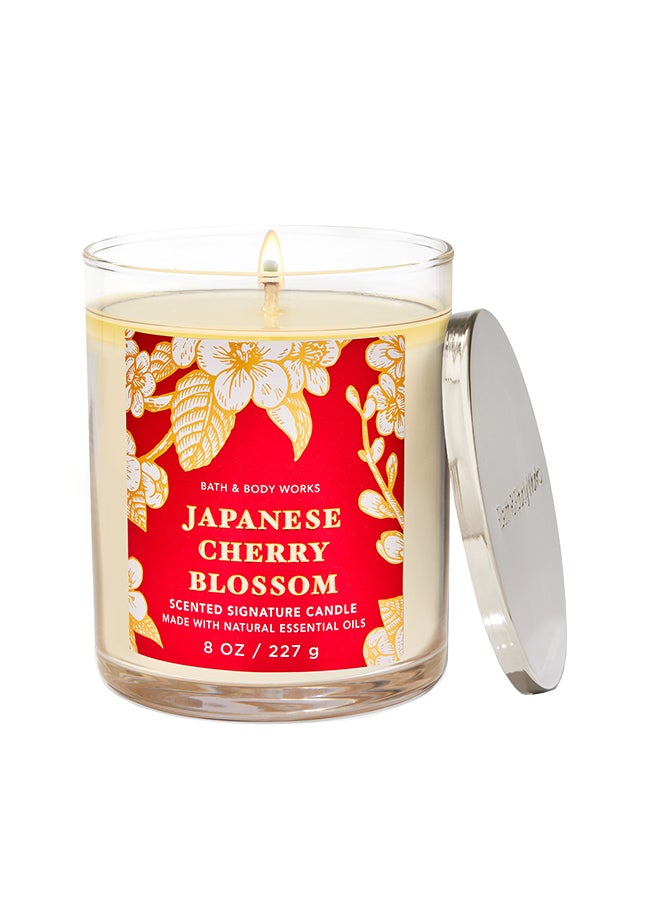 Bath & Body Works - Japanese Cherry Blossom Single Wick Candle - Image 1