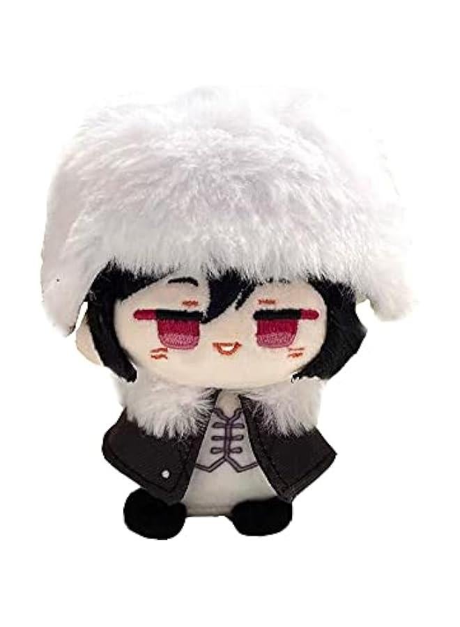 Anime Plush Doll Dazai Osamu Nakahara Chuuya Edogawa Rampo Mini Pendant Keychain Cute Toy Kids Gift（Dostoyevsky Fyodor ） - Image 1