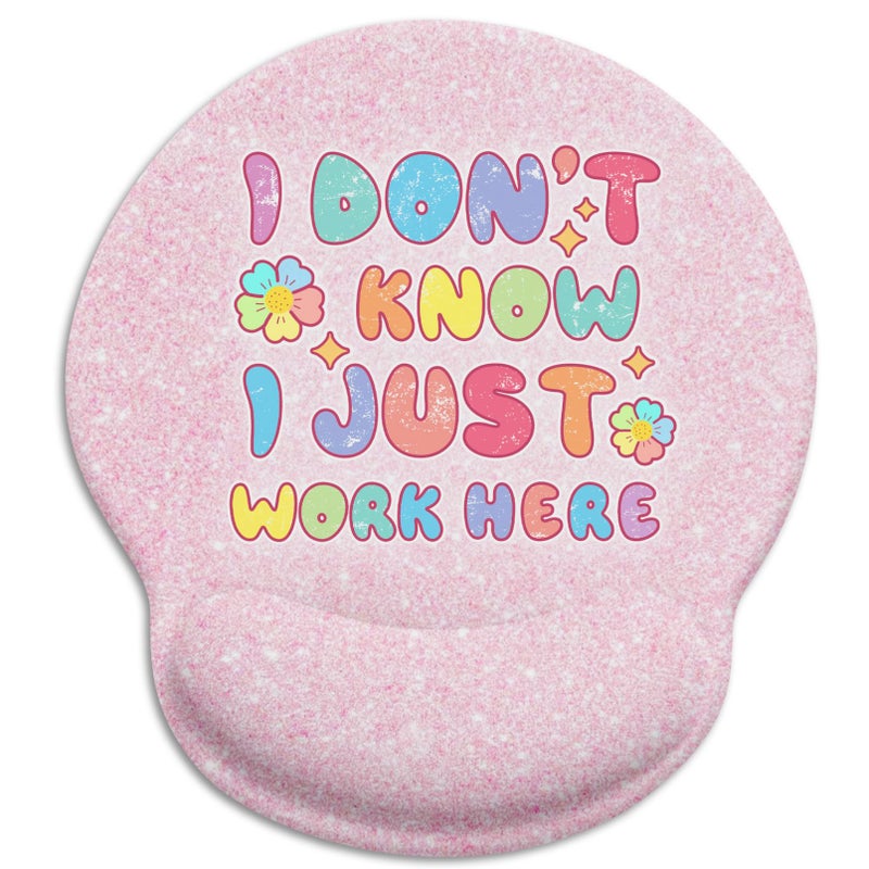 LIMKRIAN Pink Ergonomic Mouse Pad with Wrist Rest, Funny Gaming Mousepad Wrist Support with Non-Slip Pain Relief PU Base, Cute Computer Mouse Pads for Desk Pink Office Desk Accessories Decor Supplies - Image 1