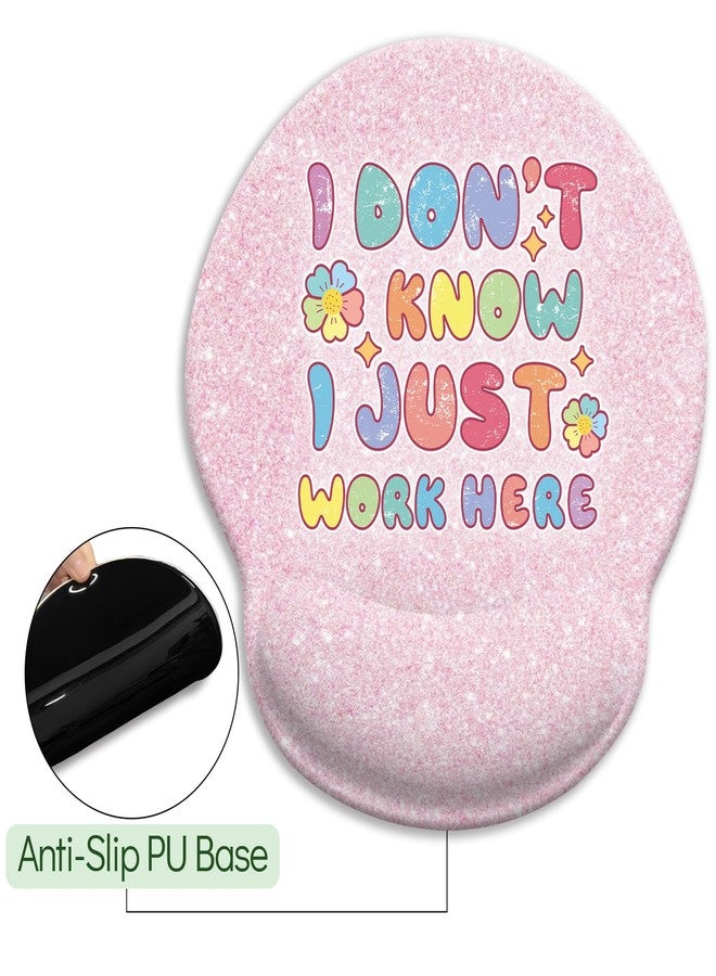 LIMKRIAN Pink Ergonomic Mouse Pad with Wrist Rest, Funny Gaming Mousepad Wrist Support with Non-Slip Pain Relief PU Base, Cute Computer Mouse Pads for Desk Pink Office Desk Accessories Decor Supplies - Image 5
