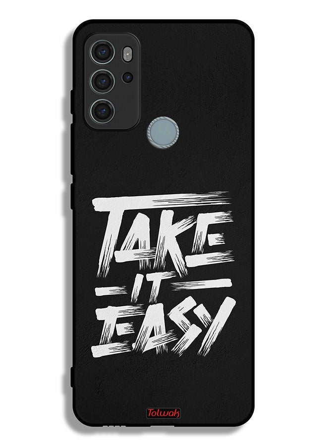 Tolwak Motorola Moto G60S Protective Case Cover Take It Easy - Image 2