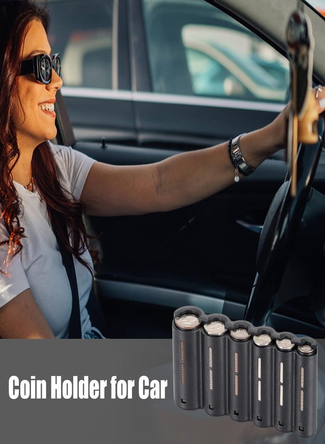 BSTKEY حامل عملات معدنية BSTKEY US، موزع عملات معدنية محمول، منظم عملات معدنية، يتسع لما يصل إلى 166 عملة معدنية، حامل تخزين عملات معدنية أسود كبير السعة للسيارة، مناسب للنادلات وموظفي الخدمة وجامعي النقود وأمناء الصندوق. - Image 5
