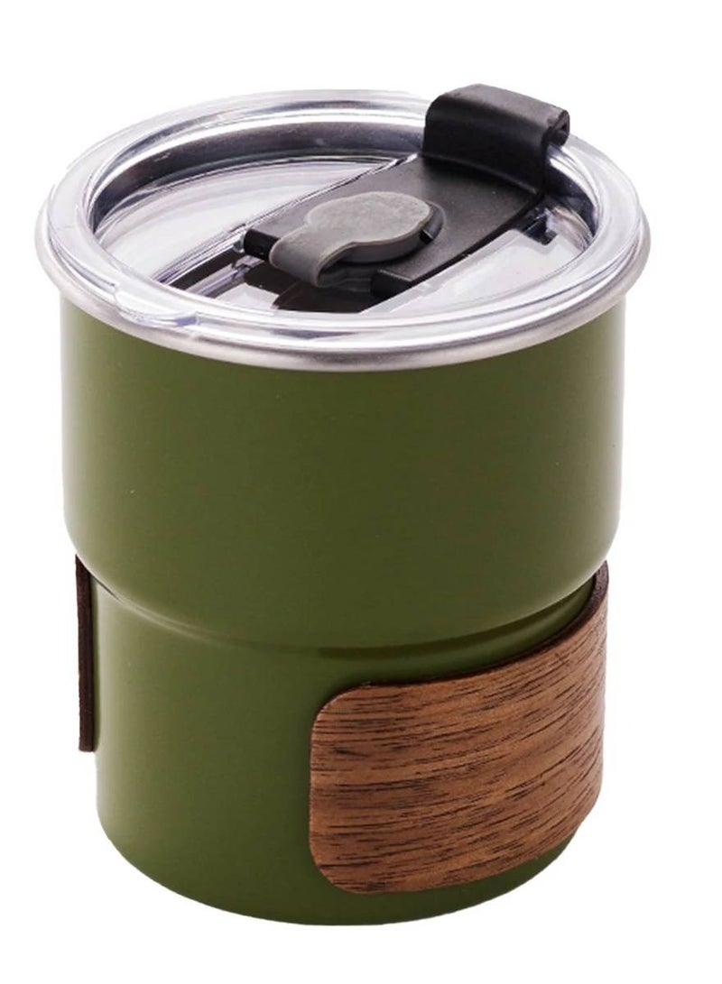 AROAQ Stainless Steel Coffee & camping Mug 300ml with Lid Portable Heat Resistant Suitable for outdoor picnic camping fishing - Image 1