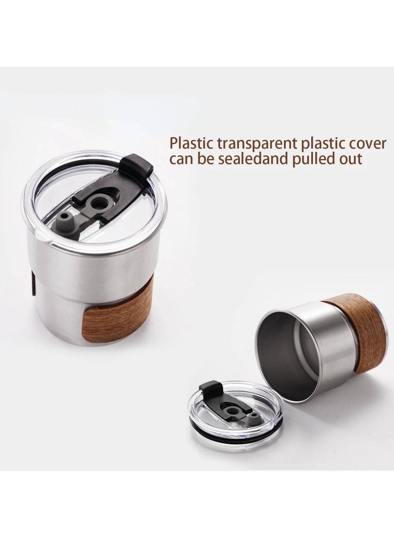 AROAQ Stainless Steel Coffee & camping Mug 300ml with Lid Portable Heat Resistant Suitable for outdoor picnic camping fishing - Image 3