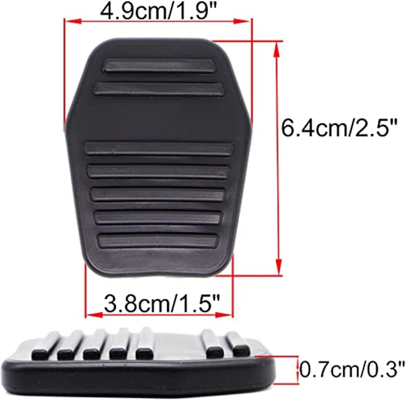 DEMULAX Rubber Brake Clutch Foot Pedal Pad Cover - Image 2