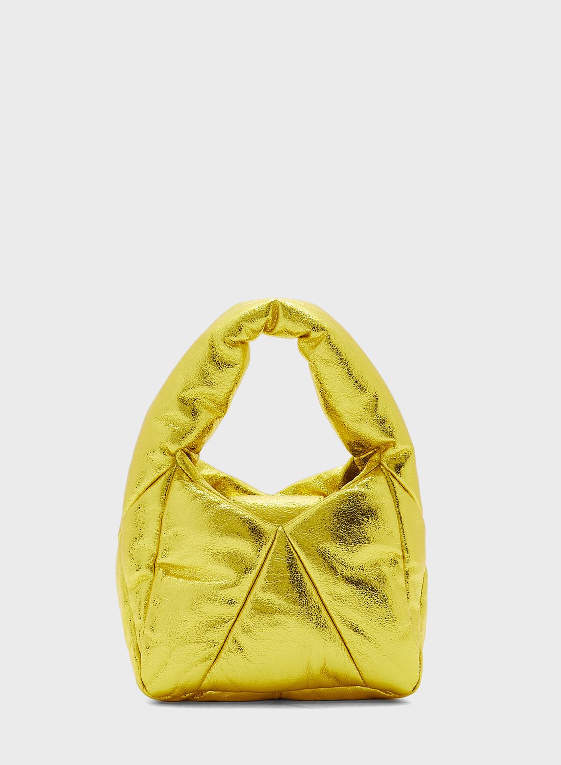 Puffer bag con logo oro