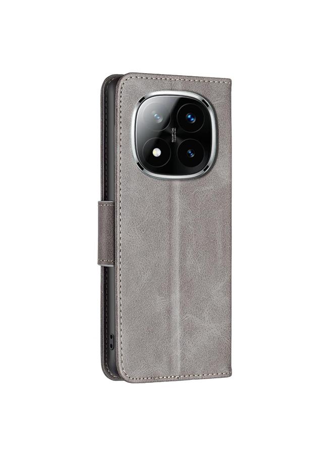 اس-توب جراب لهاتف Redmi Note 14 Pro 4G من جلد الحمل بلون نقي، جراب هاتف قابل للطي من الجلد - Image 4