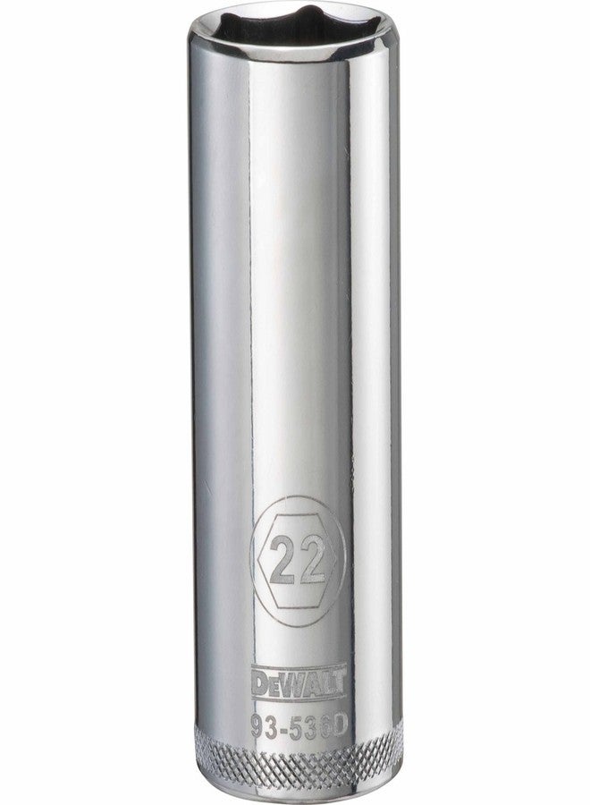 DEWALT 1/2" 6 PT Deep Socket 22MM