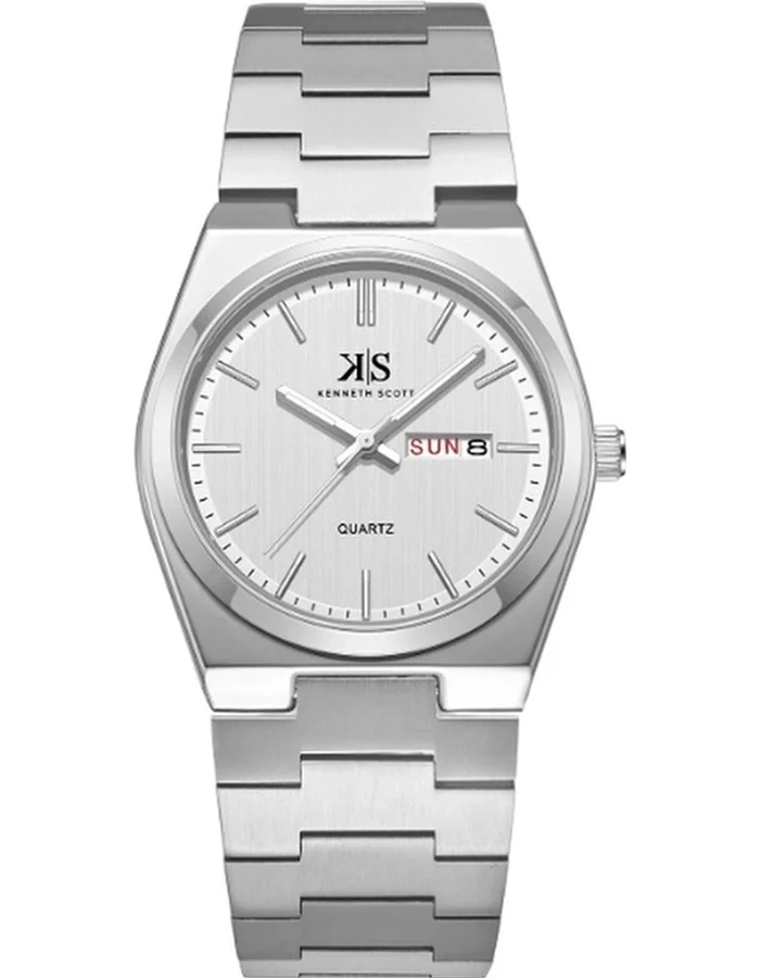 KENNETH SCOTT Men's Stainless Steel Analog Watch K24011-SBSW - 40 mm