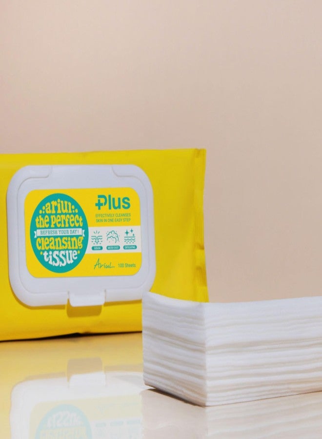 Ariul The Perfect Cleansing Tissue Plus (100 Sheets) Korean Makeup Remover Wipes, Low pH Deep Cleansing Face Wipes, Removes Waterproof Makeup, Pore Impurities & Fine Dust, Gentle Exfoliating Hydrating Facial Cleansing Tissues - Image 4