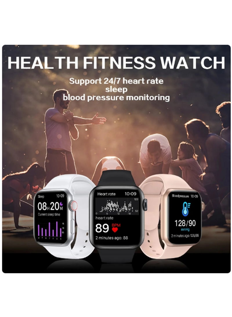 BSNL - BSNL Unisex Smart Watch X  2 PCS GPS Smart watch Always On Display Body Temperature BT Call NFC For IOS Android - Black - Image 1