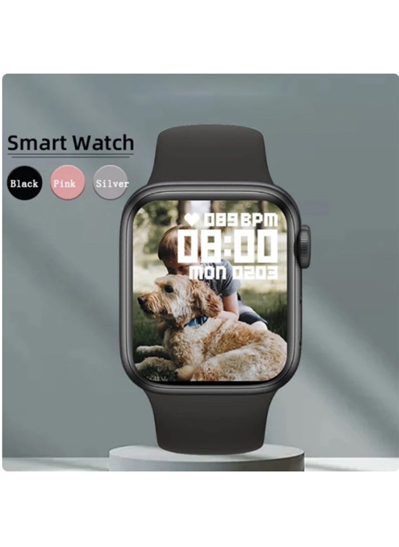 BSNL - BSNL Unisex Smart Watch X  2 PCS GPS Smart watch Always On Display Body Temperature BT Call NFC For IOS Android - Black - Image 1