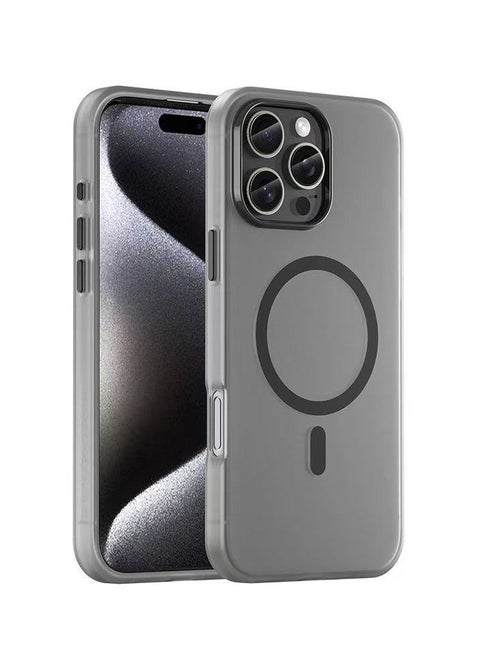 iPhone 16 Pro Max Case, Magnetic [Magsafe Compatible] Frost Case Cover, [Drop Resistant and Shockproof] [No Yellowing] Back Cover, Slim Skin Case for iPhone 16 ProMax, Translucent Black