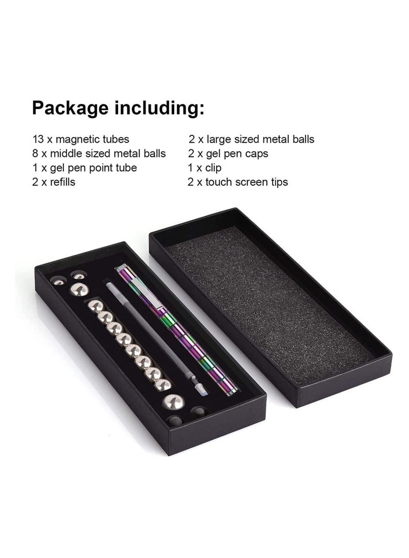 Generic Decompression Magnetic Pen Magnet Ballpoint Pen Eliminate Pressure Fidget Toy Gift Multifunctional Decompression Magnet Writing Toy Pen Best Gift For Friends Colourful - Image 2