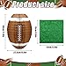 Rossesay 8 Pcs 12 Inches Football Table Centerpiece Paper Lantern with 8 Pcs Fake Grass Squares Soccer Centerpiece Decoration Set Paper Sports Ball Lantern Faux Grass Turf PatchFootball - Image 4