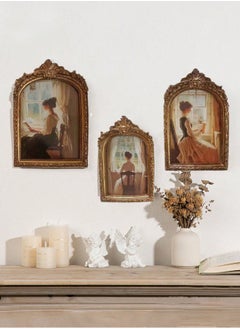 Generic Vintage Carved Wooden Photo Frame – Classic Retro Design with Ornamental Arch, Perfect for Tabletop or Wall Display, Elegant Gift for Home Decor and Special Memories (Random Photo Paper Included)  - Image 2