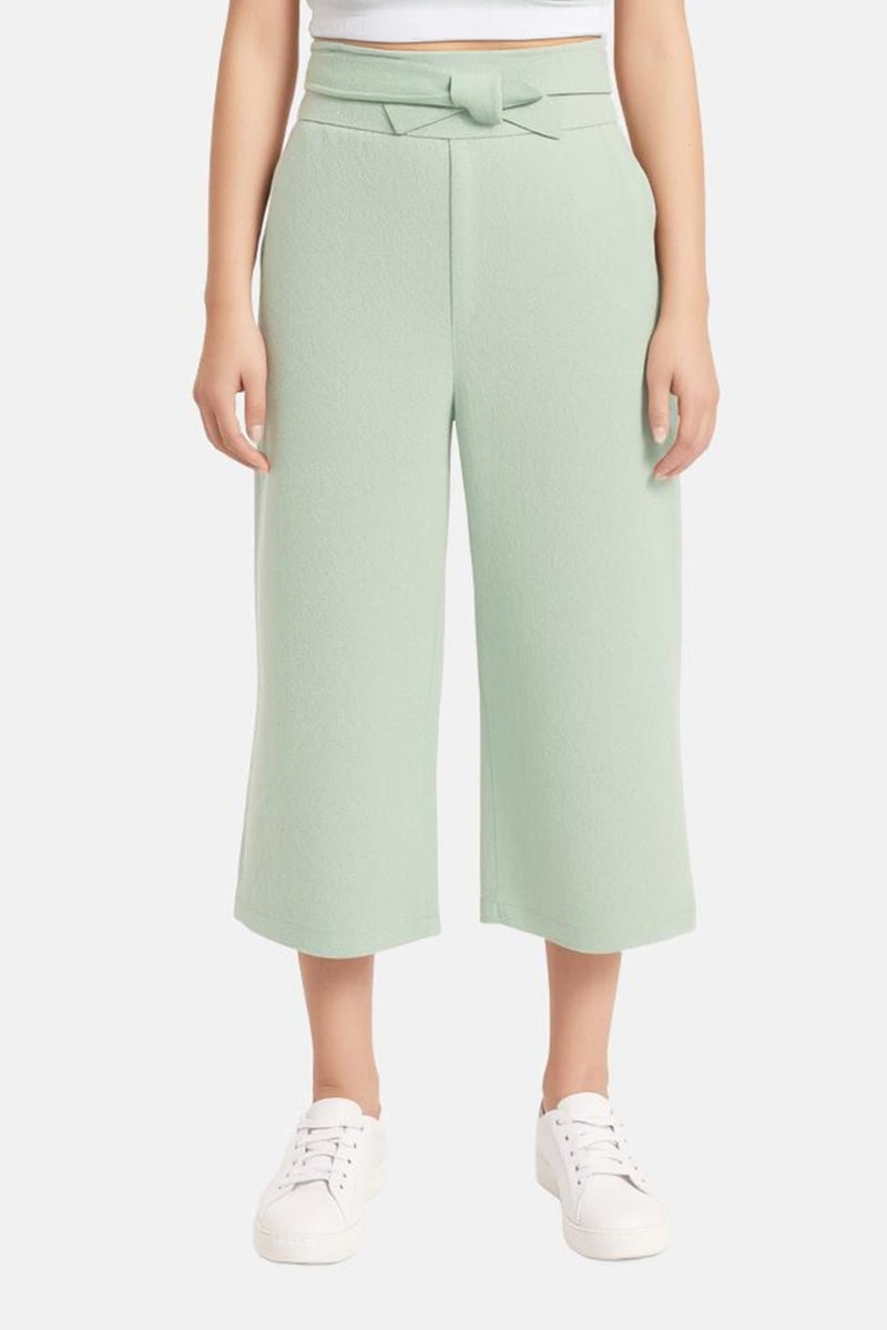 KOTON Kids Girl Plain Pants, Mint Green - Image 1