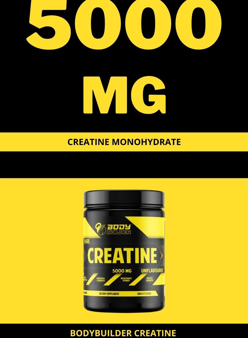 Body Builder Creatine Monohydrate 5000mg, Enhance Muscle Power and Strength, Suitable for vegan, Unflavoured, 60 Servings 300 gm - Image 5