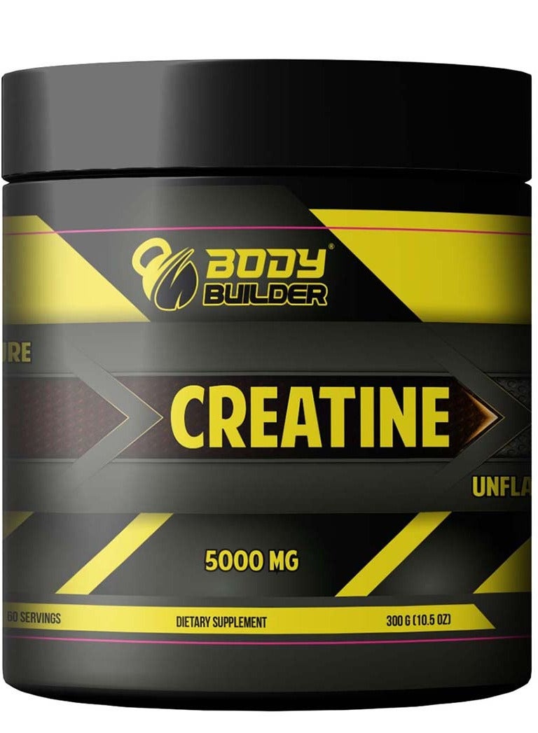 Body Builder Creatine Monohydrate 5000mg, Enhance Muscle Power and Strength, Suitable for vegan, Unflavoured, 60 Servings 300 gm - Image 2