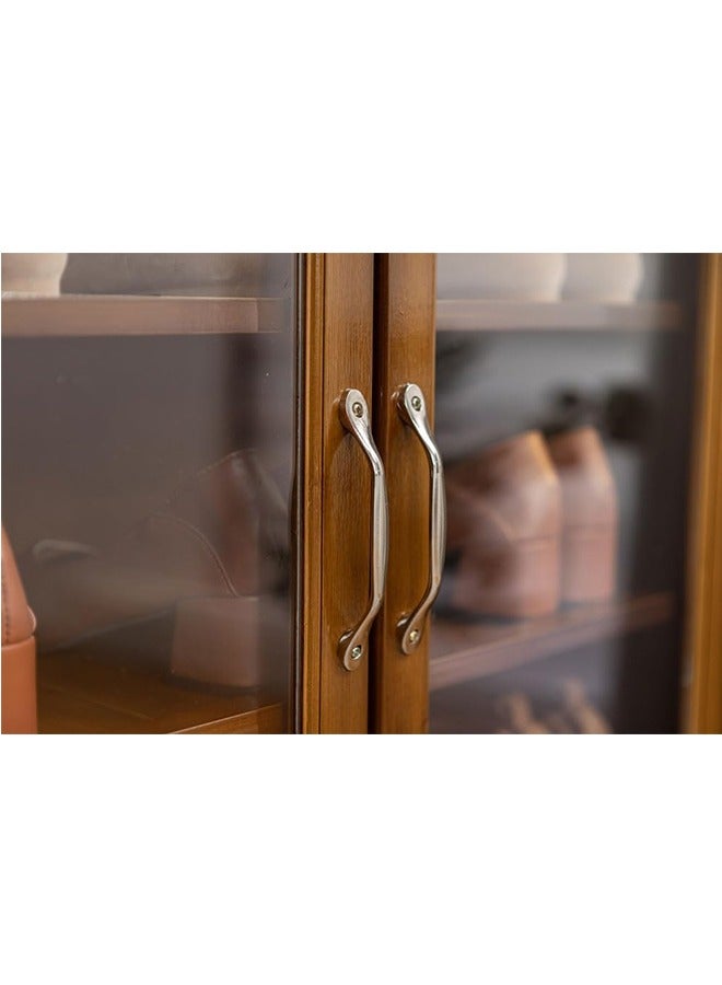 JCB CHIC Shoe Cabinet,Large Shoe Storage Organizer Bench,Bamboo Shoe Cabinet with Doors and Shelves,6-Tier Bamboo Shoe Rack for Entryway Hallway - Image 4