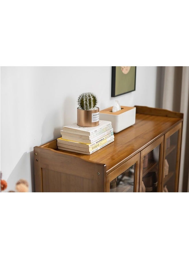 JCB CHIC Shoe Cabinet,Large Shoe Storage Organizer Bench,Bamboo Shoe Cabinet with Doors and Shelves,6-Tier Bamboo Shoe Rack for Entryway Hallway - Image 5