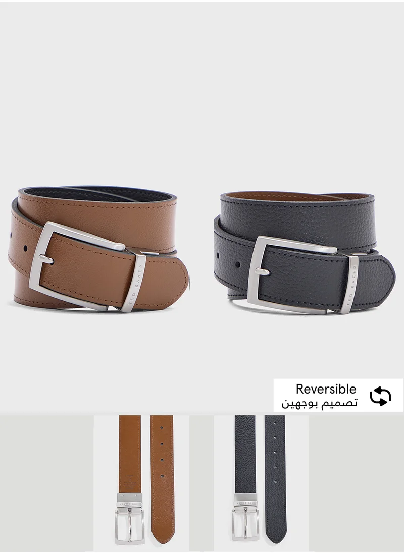 Ted Baker Reversible Leather Buckle Belt