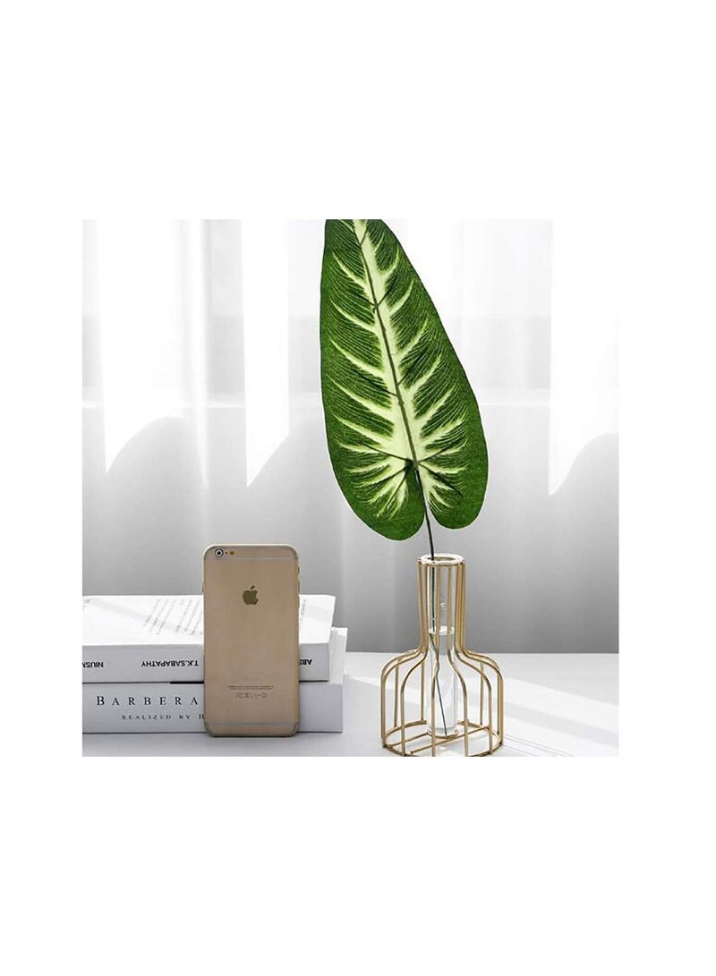 BLOOMING TIME Metallic Flowers Bottle Vase Golden - Image 2