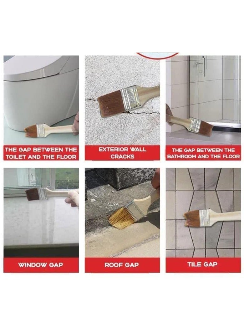 Waterproof Glue, Insulating Sealant, Transparent Adhesive for Leak Repair, for Waterproofing Ceilings, Walls and Bathrooms, with a Strong Adhesive Rubber Layer that Provides Permanent Protection and Perfect Crack Repair (300ml Glue + Brush) - Image 5