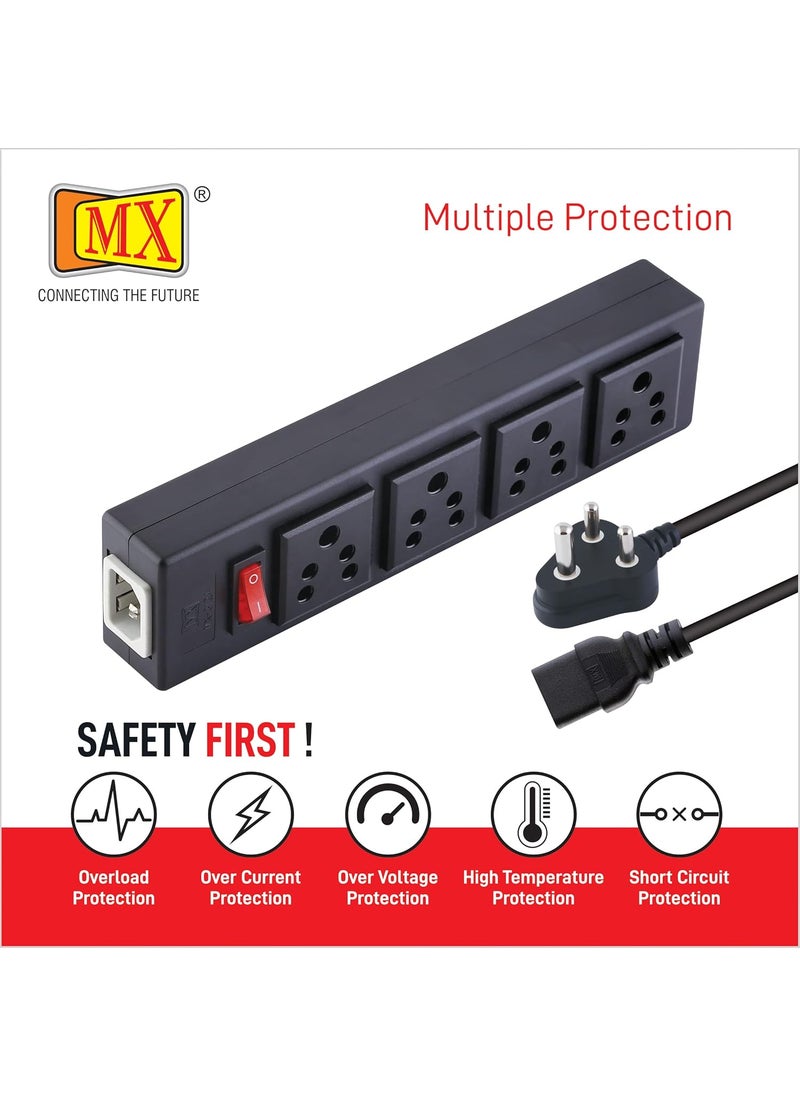 MX MX Extension Board 4 Outlet Indian Socket 1500W 5 AMP Socket with Power Cord 15 Mtr Cord  - Image 4