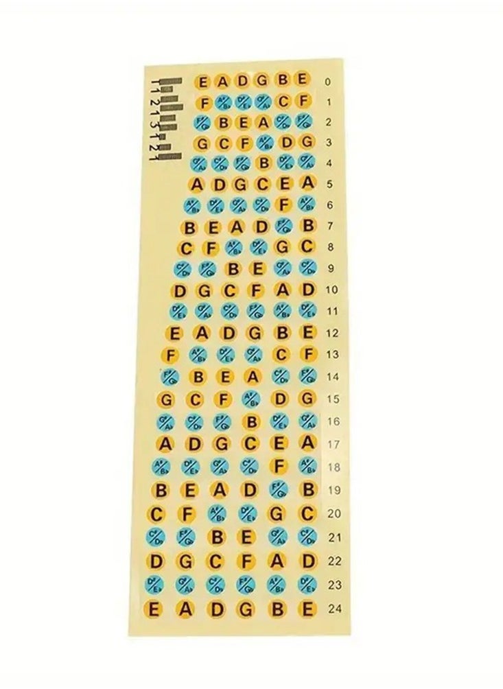 Mike Music Guitar Fretboard Stickers, Guitar Fret Coded Note Decals, Fingerboard  Markers Frets Map Sticker for Beginner Learner Practice Fit Aacoustic Guitar, Bass Guitar, Electric Guitars  - Image 1