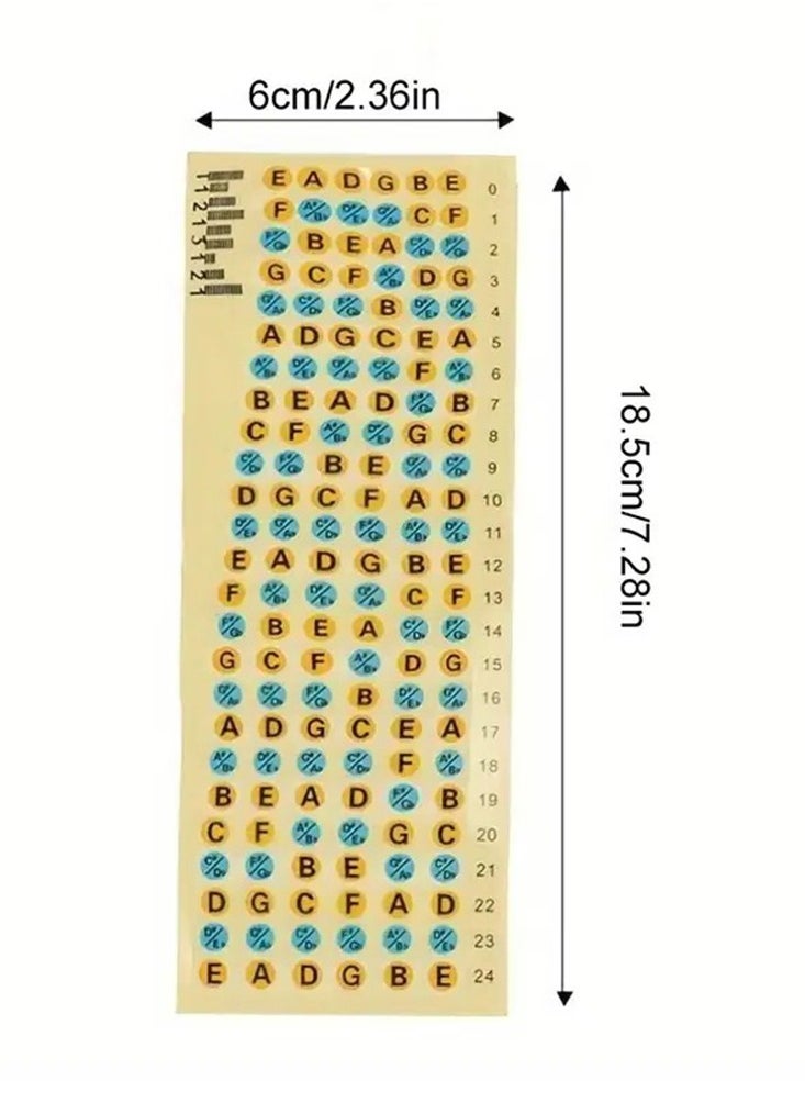 Mike Music Guitar Fretboard Stickers, Guitar Fret Coded Note Decals, Fingerboard  Markers Frets Map Sticker for Beginner Learner Practice Fit Aacoustic Guitar, Bass Guitar, Electric Guitars  - Image 2